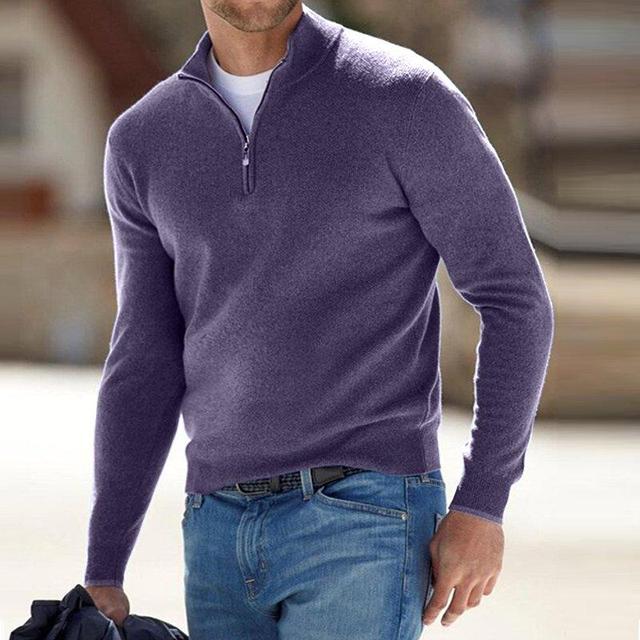 Heren Pullover V-hals Gebreid Comfortabel 8