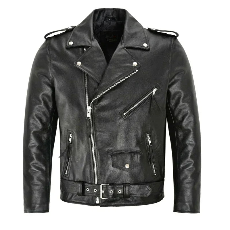 Heren Punkrockjack Met Metalen Details 0