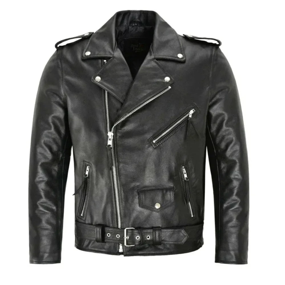Heren Punkrockjack Met Metalen Details 1