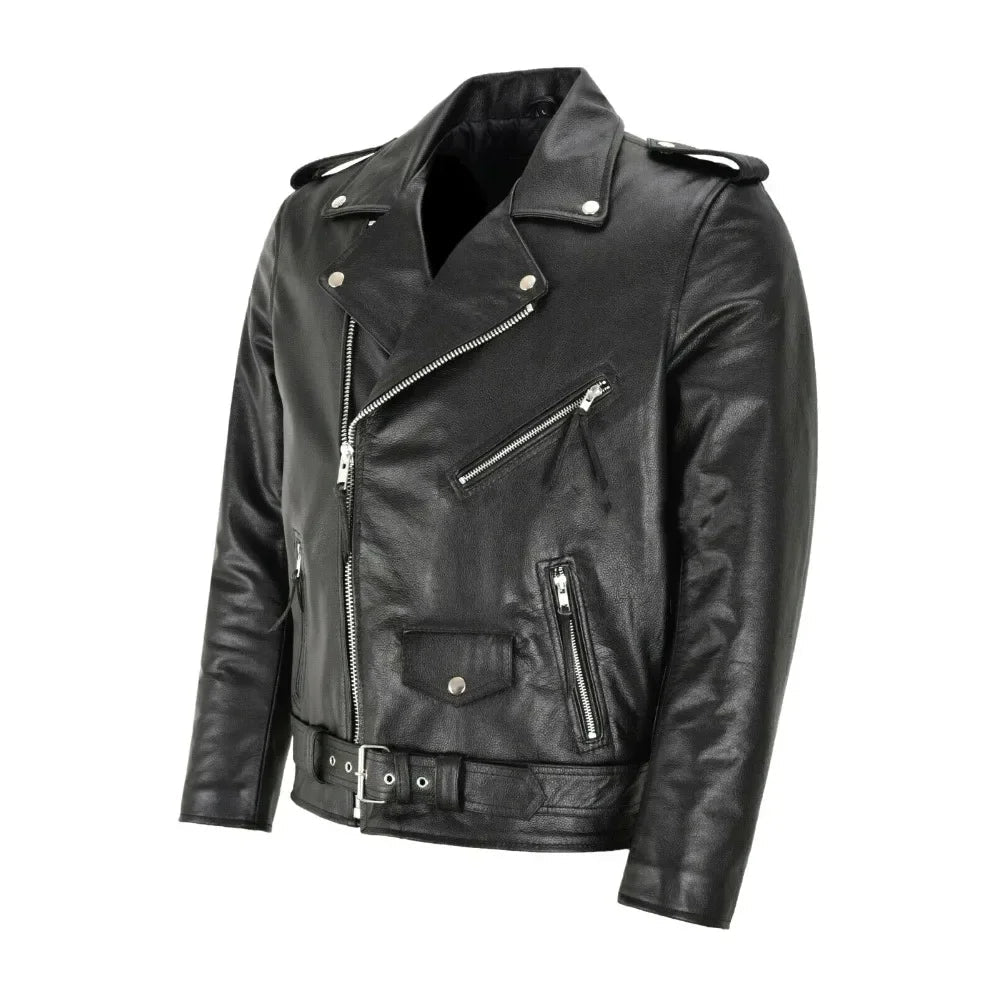 Heren Punkrockjack Met Metalen Details 2
