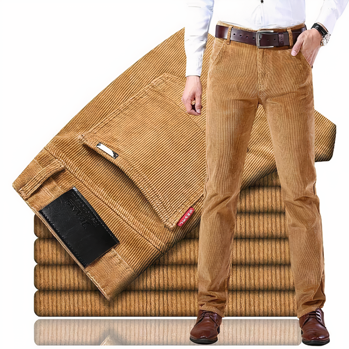 Heren Rechte Broek Corduroy Stijlvol 0