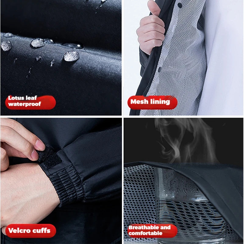 Heren Regenjas en Regenbroek Set voor Motor en Elektrische Fiets 3