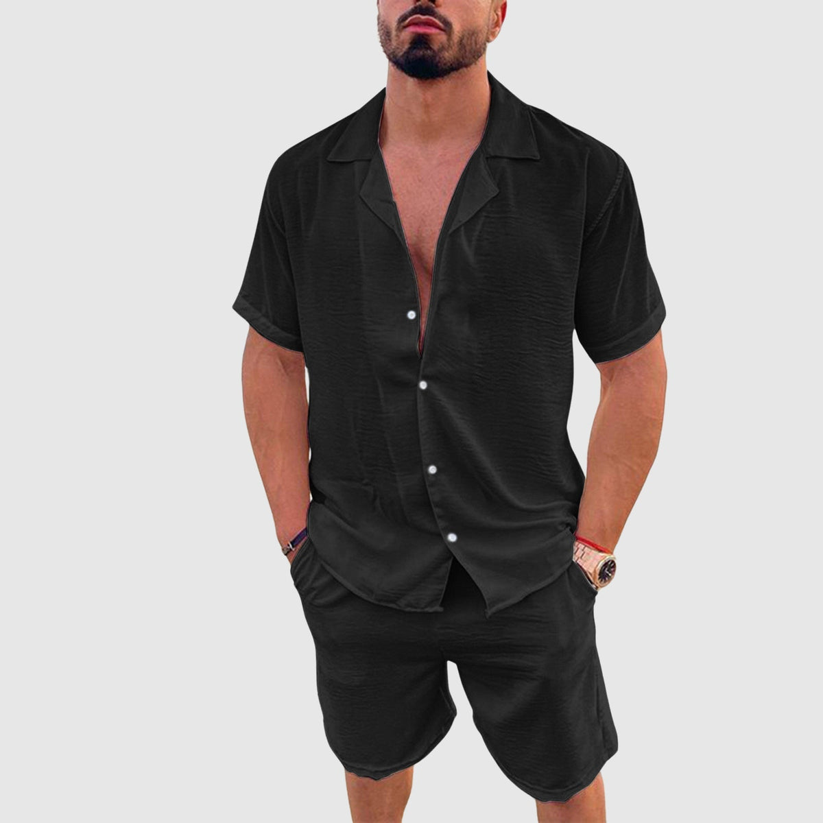 Heren Resort Set Korte Mouwen Casual 1