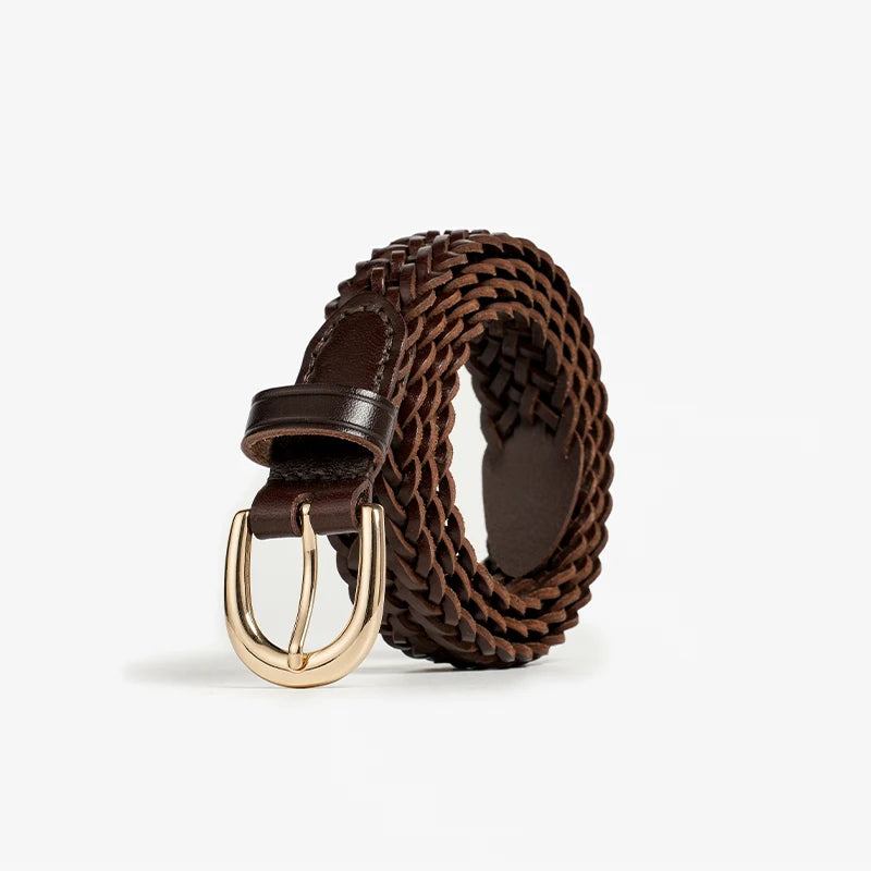 Heren Riem Gevlochten Met Gouden Hardware 1