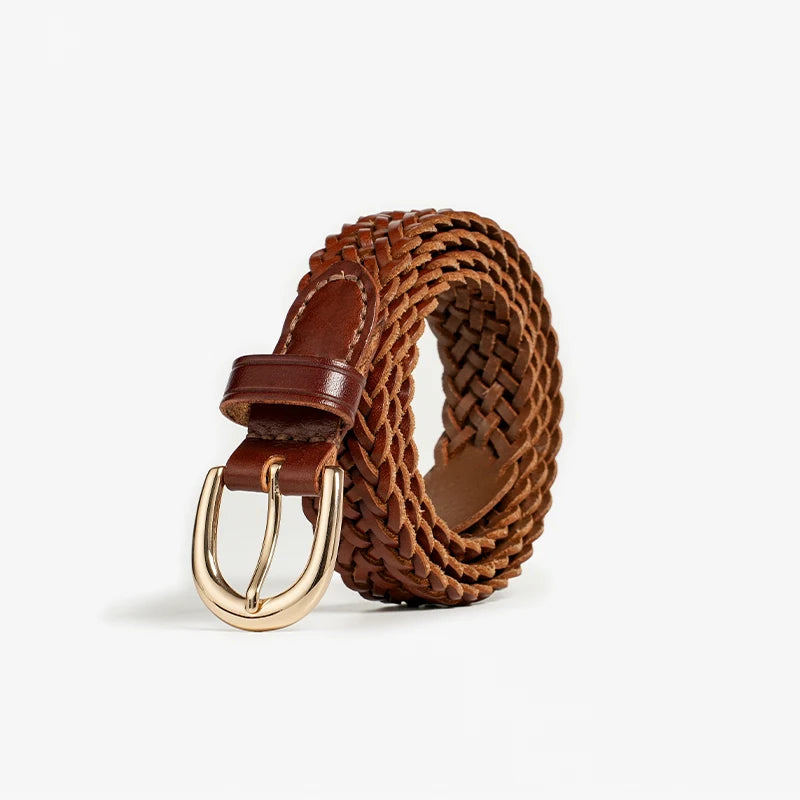 Heren Riem Gevlochten Met Gouden Hardware 2