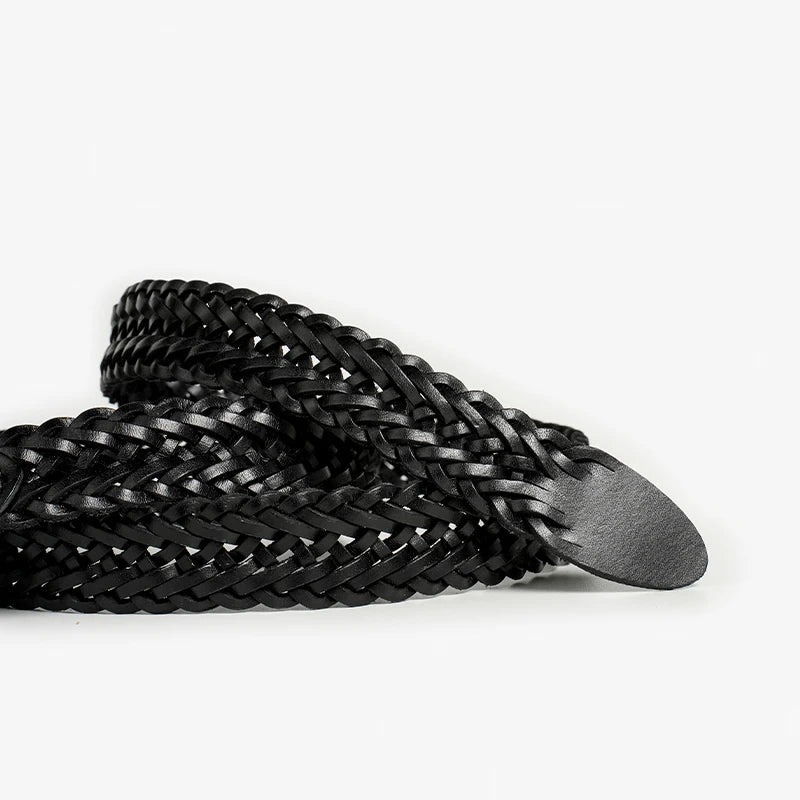 Heren Riem Gevlochten Met Gouden Hardware 3