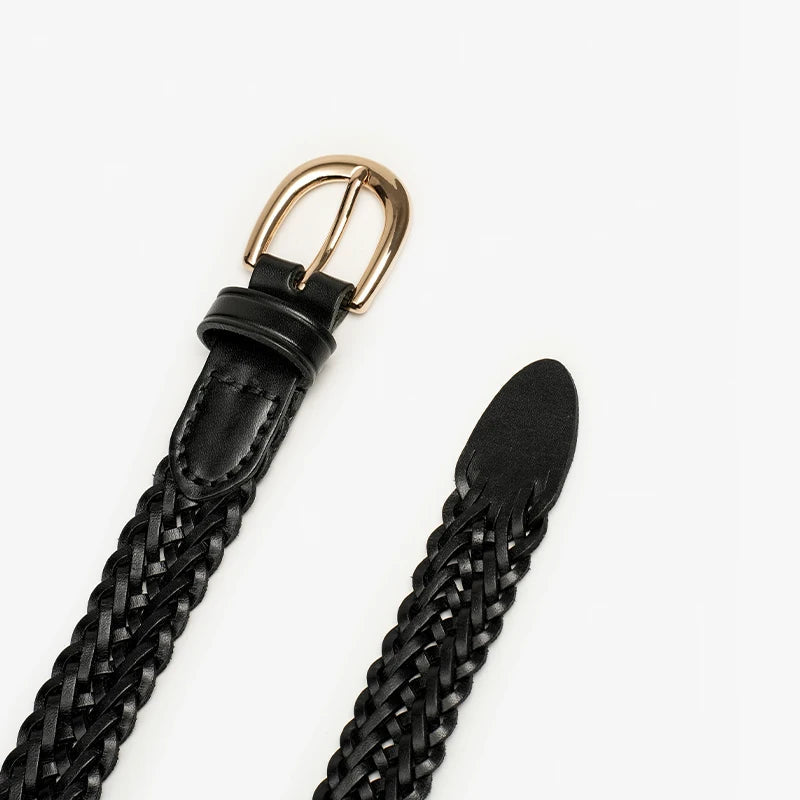 Heren Riem Gevlochten Met Gouden Hardware 4