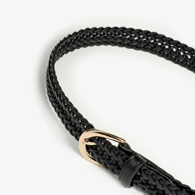 Heren Riem Gevlochten Met Gouden Hardware 5