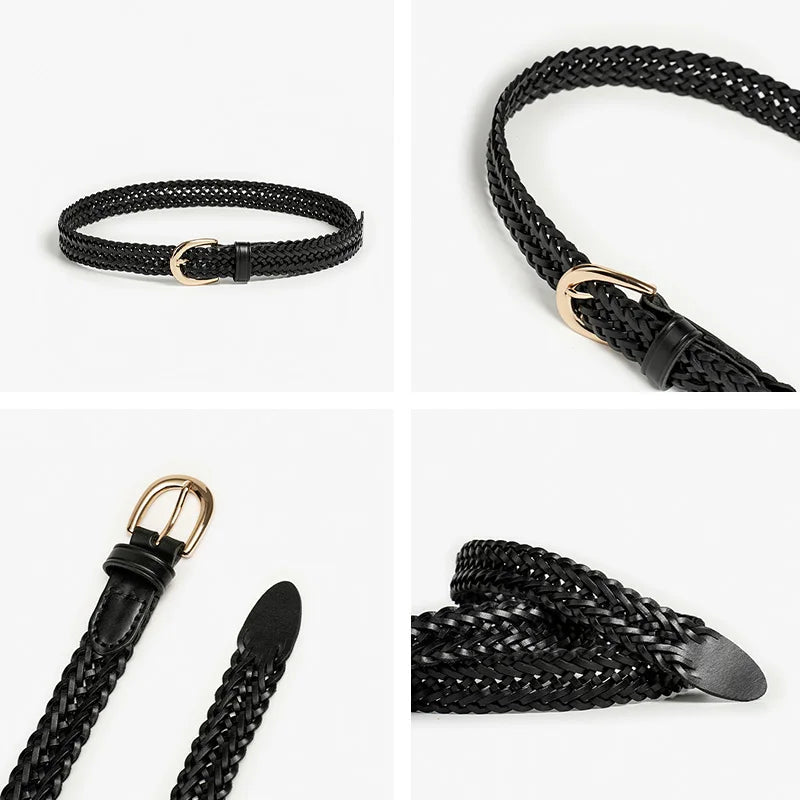 Heren Riem Gevlochten Met Gouden Hardware 6