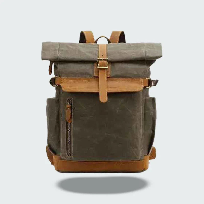 Heren Rugzak Roll Top Vintage Stijl 1