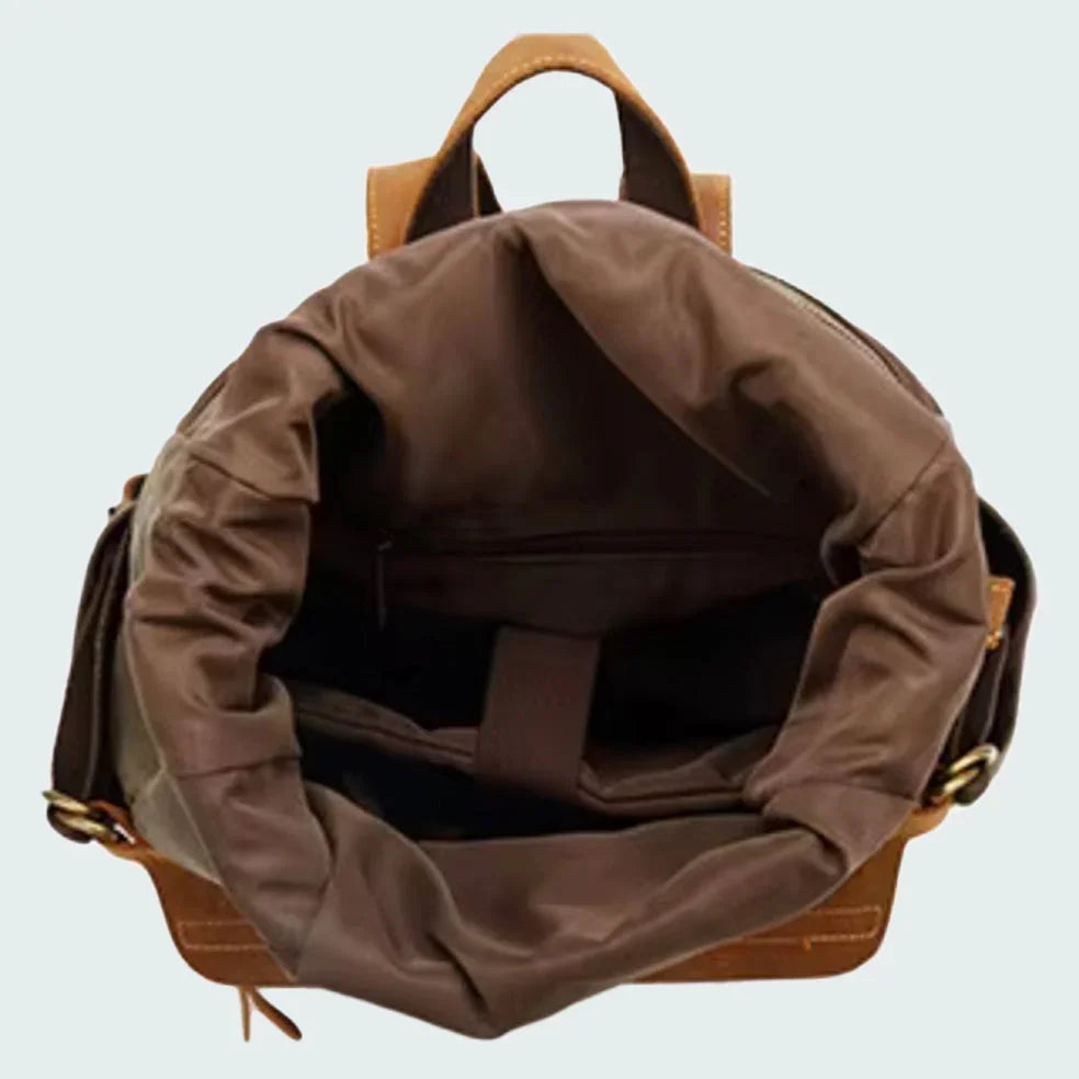 Heren Rugzak Roll Top Vintage Stijl 6