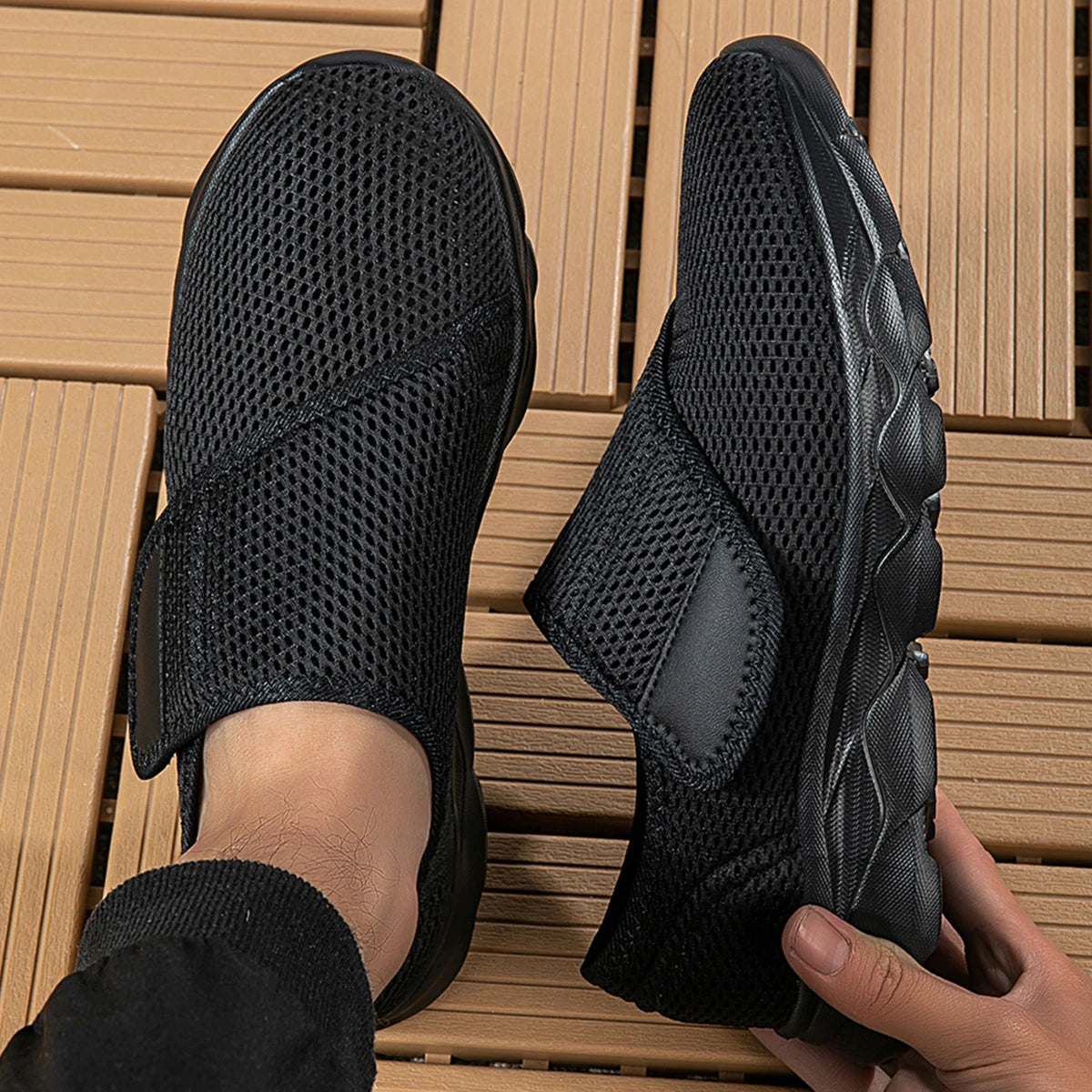 Heren Schoenen Casual Ademend Textiel Brede Pasvorm 1