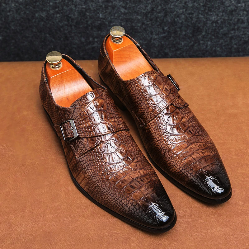 Heren Schoenen Formeel Retro Stijl met Puntige Tenen 2