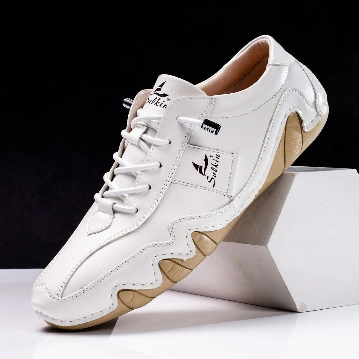 Heren Schoenen Lage Veterschoenen met Contrasterende Stiksels 6
