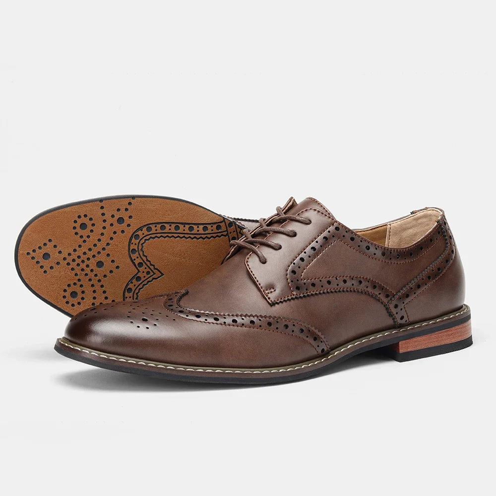 Heren Schoenen Oxford Brogues Met Gelaagde Zool 8