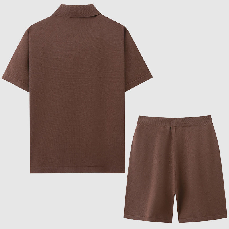 Heren Set Korte Mouwen Geometrisch Patroon Casual 4