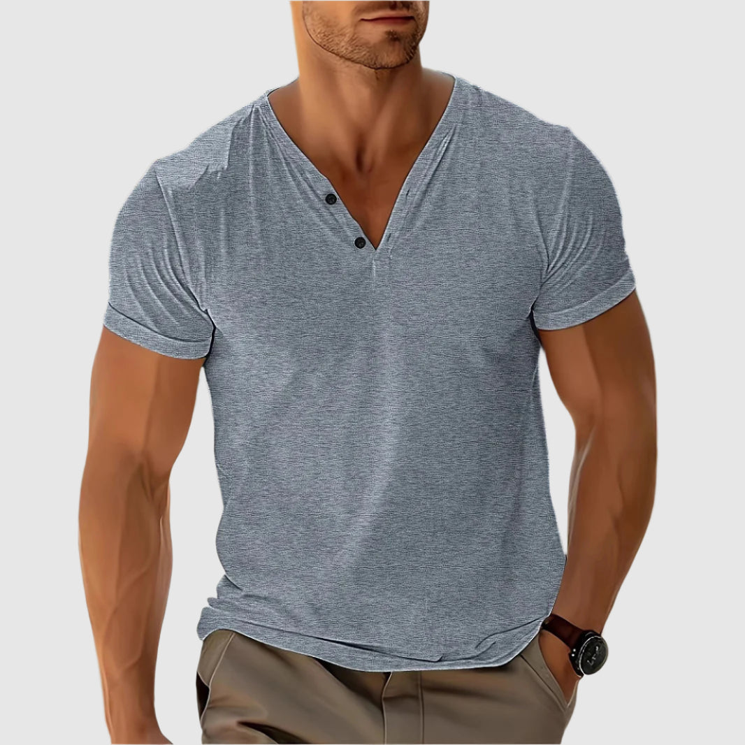 Heren Shirt Henley Lichtgewicht Stijlvol 1