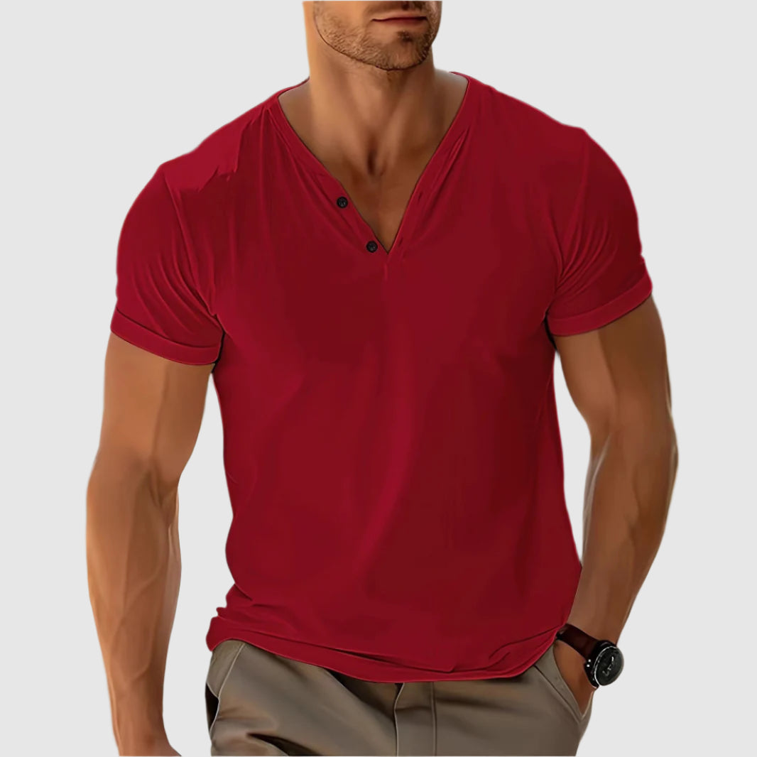 Heren Shirt Henley Lichtgewicht Stijlvol 3