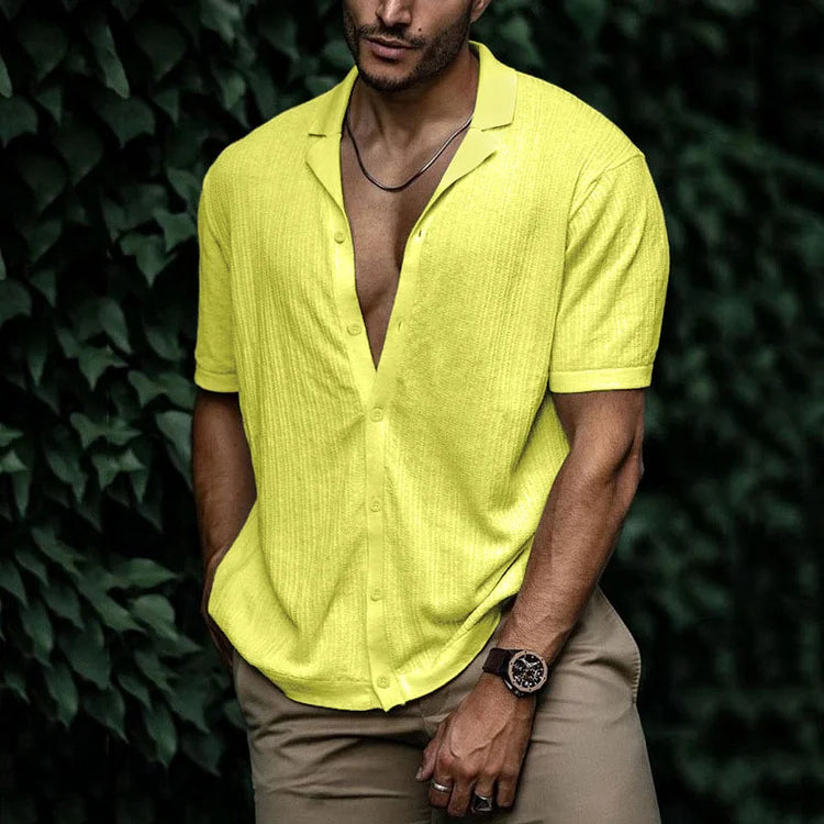 Heren Shirt Met Button-Down Kraag Voor Zomer Casual Stijl 11