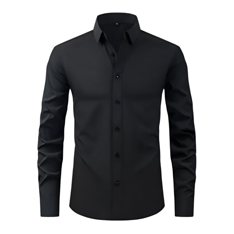 Heren Slim-Fit Overhemd Elastisch en Kreukvrij