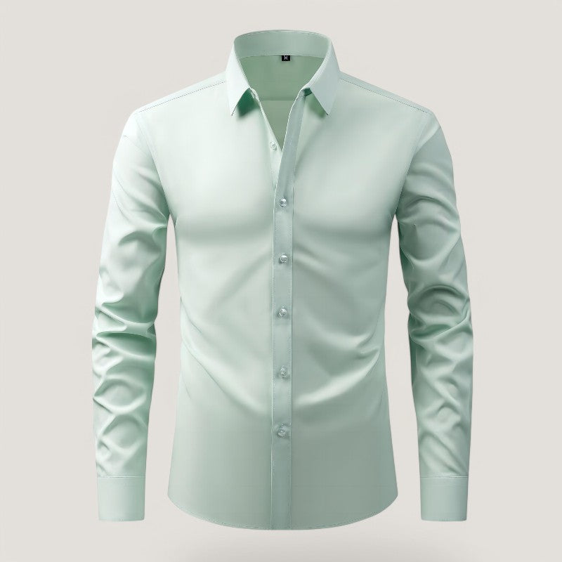 Heren Slim-Fit Overhemd Elastisch en Kreukvrij