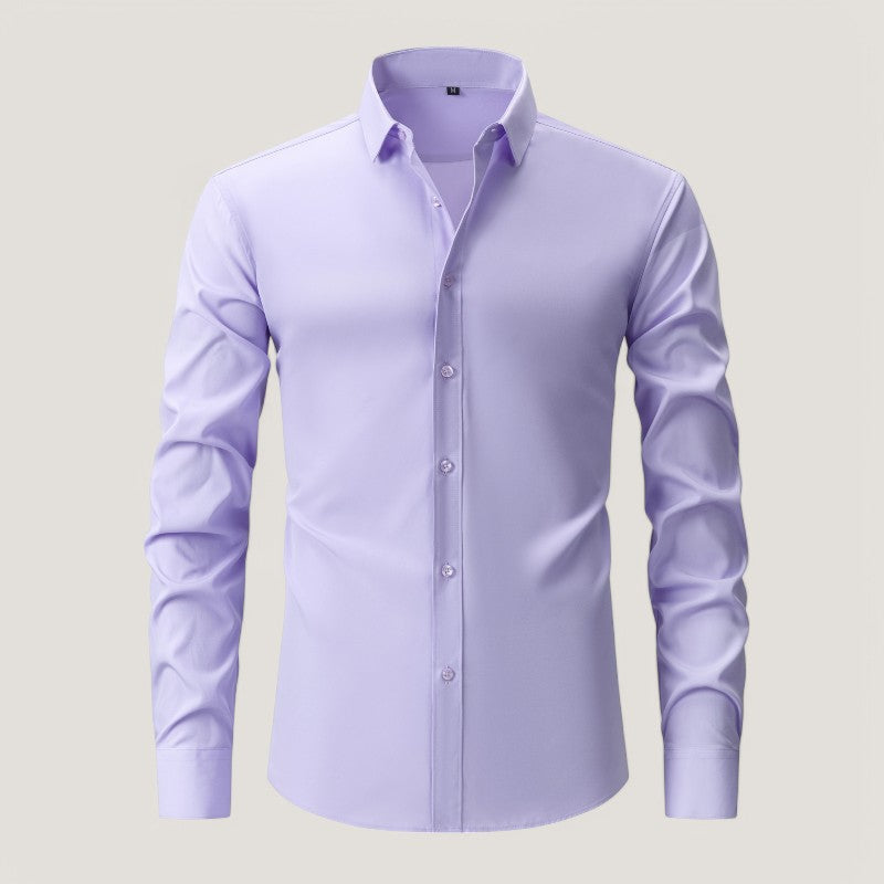 Heren Slim-Fit Overhemd Elastisch en Kreukvrij