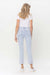 Heren Slim Straight Jeans Hoge Taille Licht Denim 4