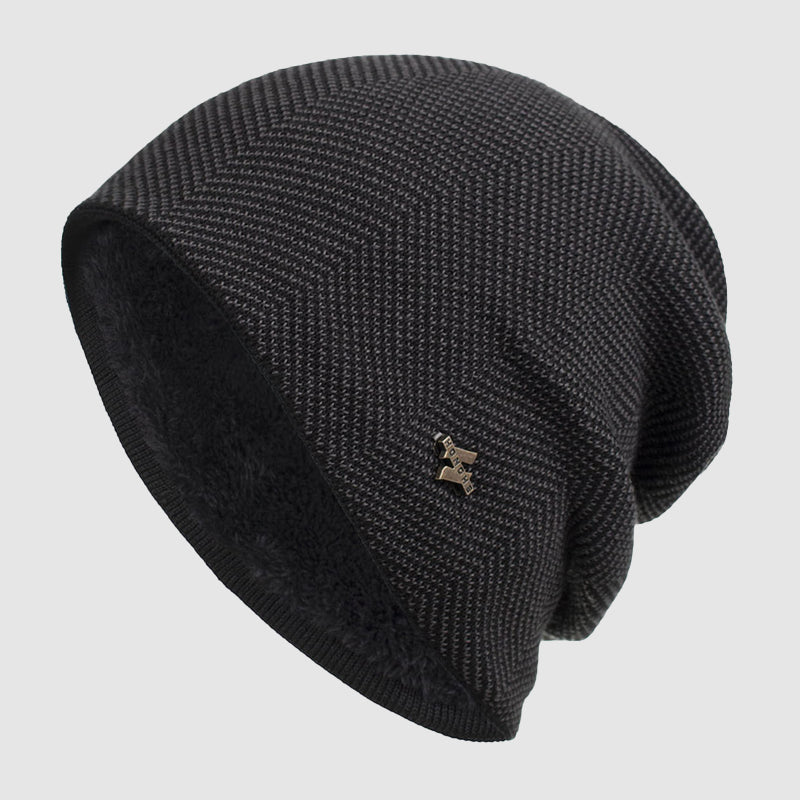 Heren Slouch Beanie Gebreid met Fleece Voering 1