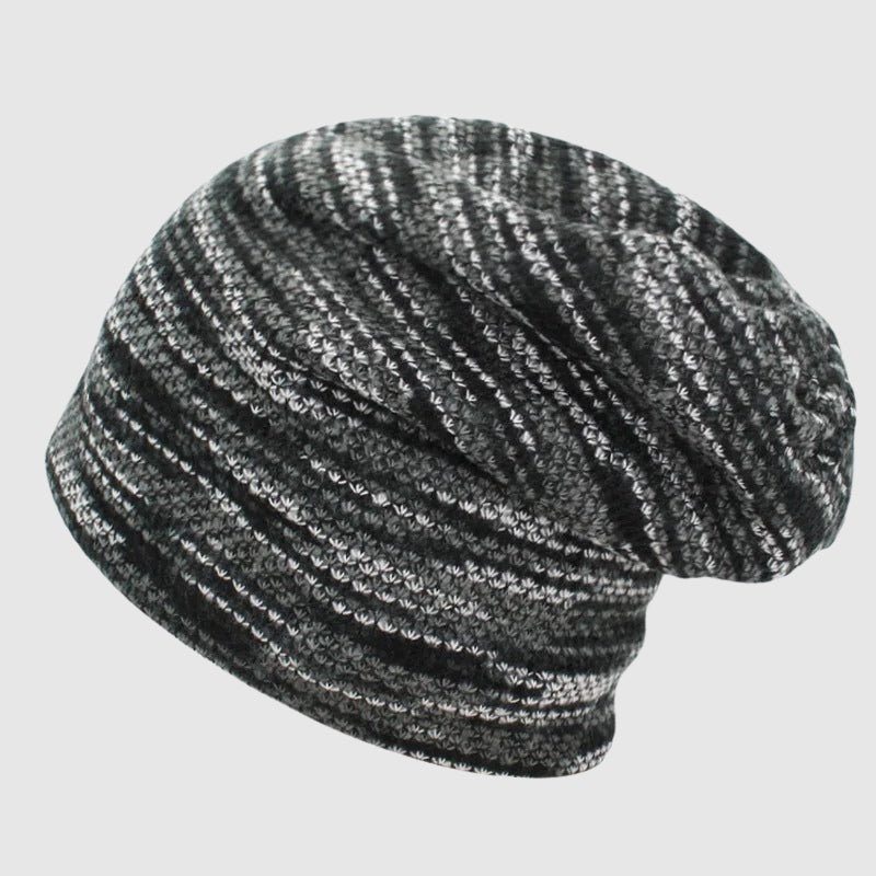 Heren Slouchy Beanie Gestreept 3
