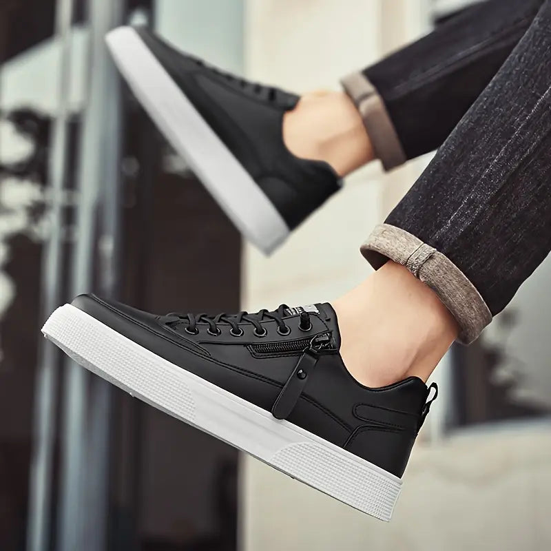 Heren Sneakers Met Rits en Vetersluiting Modern Ontwerp 1