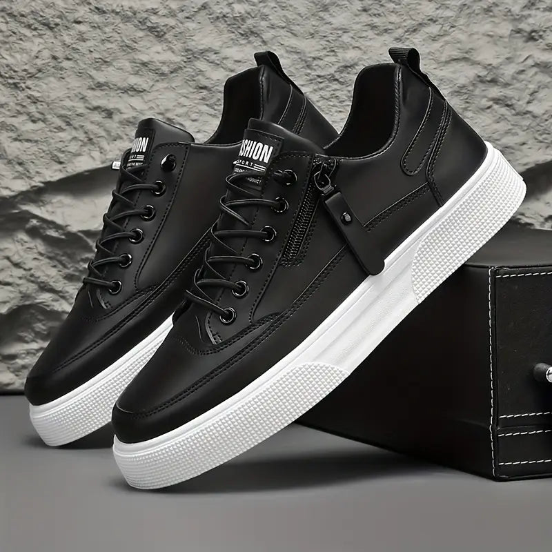 Heren Sneakers Met Rits en Vetersluiting Modern Ontwerp 8