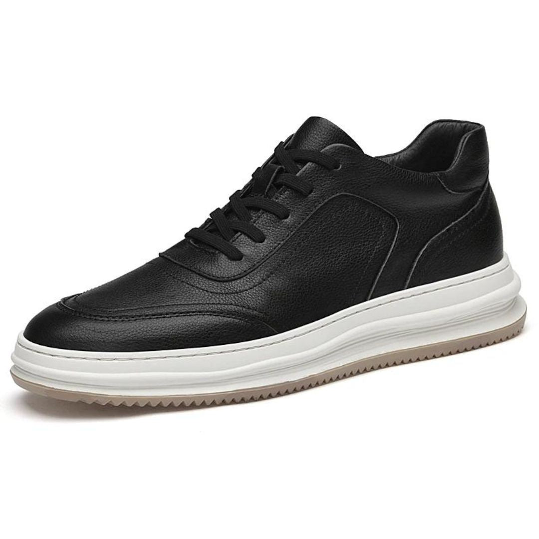 Heren Sneakers Minimalistisch Echt Leer met Rubber Zool 2