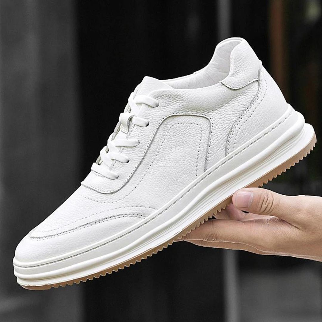 Heren Sneakers Minimalistisch Echt Leer met Rubber Zool 3