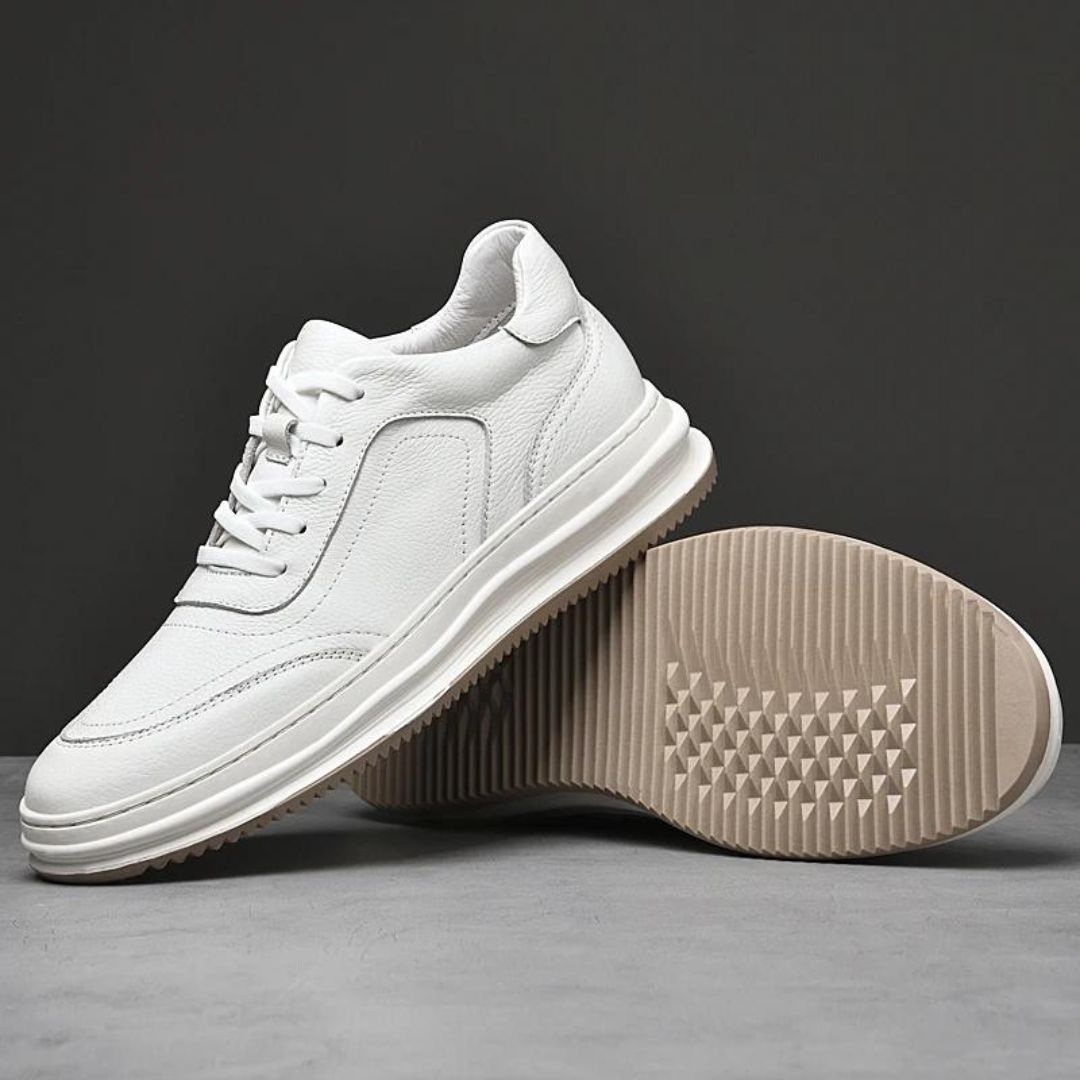 Heren Sneakers Minimalistisch Echt Leer met Rubber Zool 4
