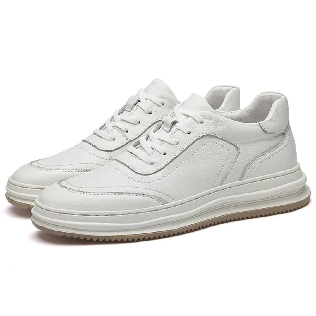 Heren Sneakers Minimalistisch Echt Leer met Rubber Zool 5