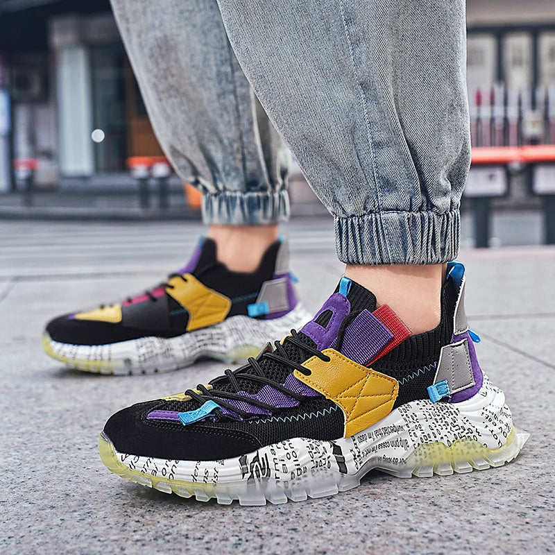 Heren Sneakers Urban Style met Dikke Zool 3