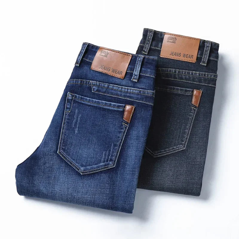 Heren Spijkerbroek Slanke Pasvorm Met Stone Wash Afwerking 5