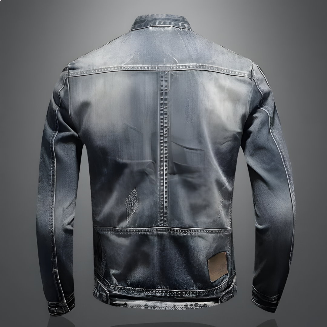 Heren Spijkerjack Bikerstijl Voor Een Stoere Look 2