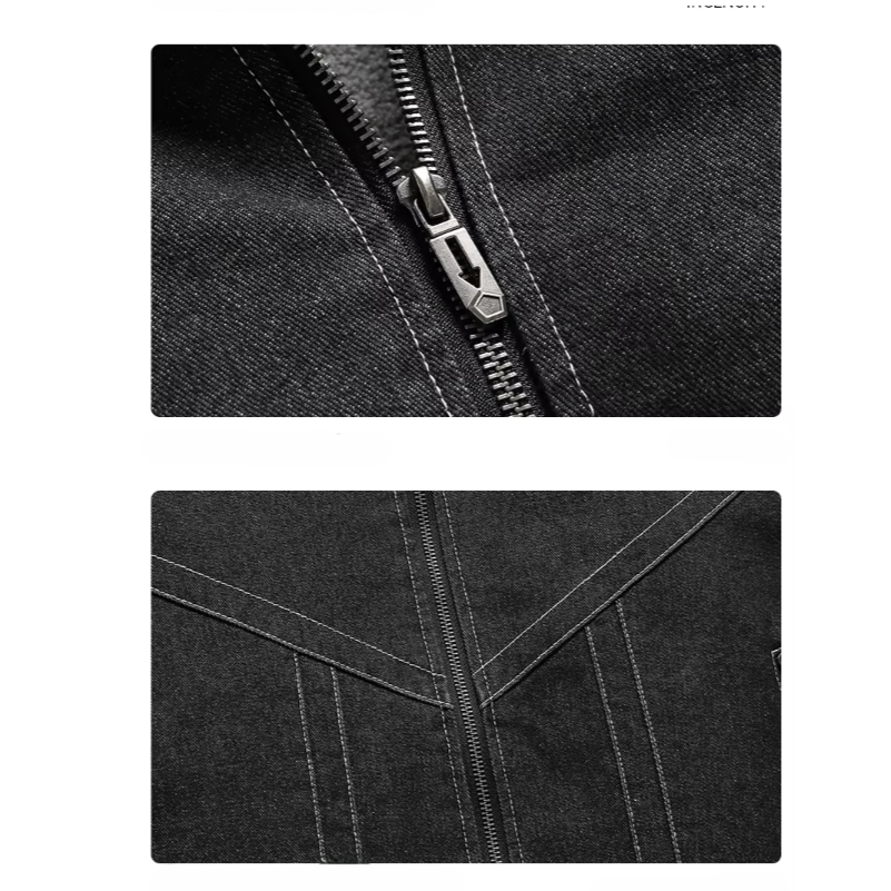 Heren Spijkerjack Met Fleece Voering 5