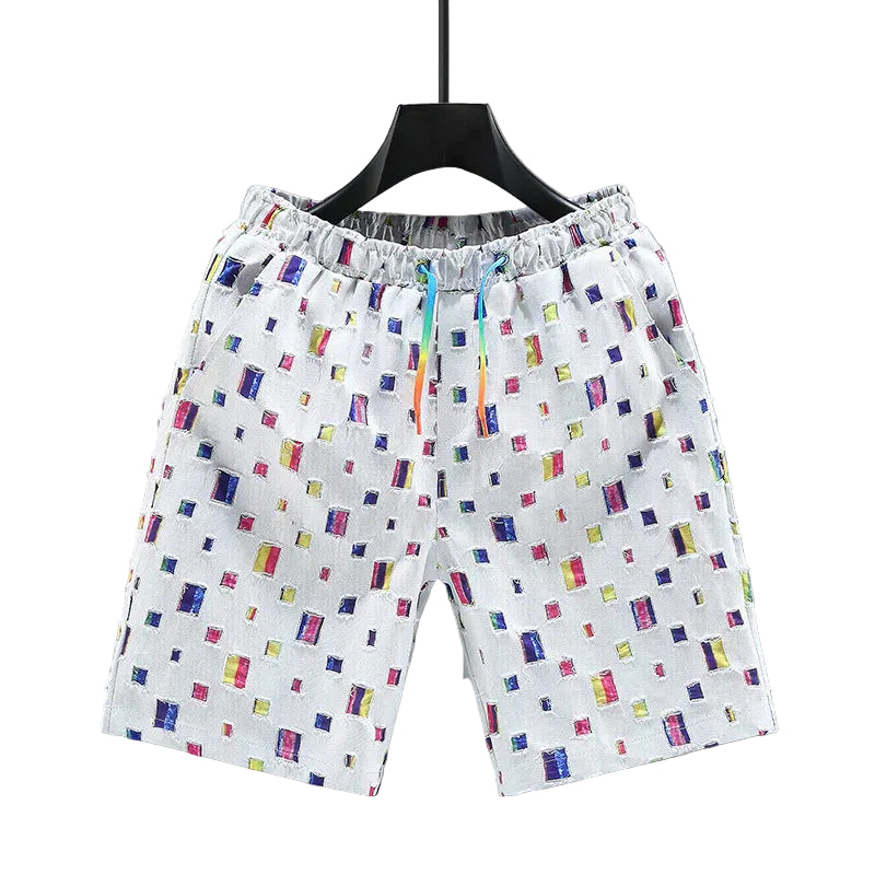 Heren Spijkershort Met Kleuraccenten 0