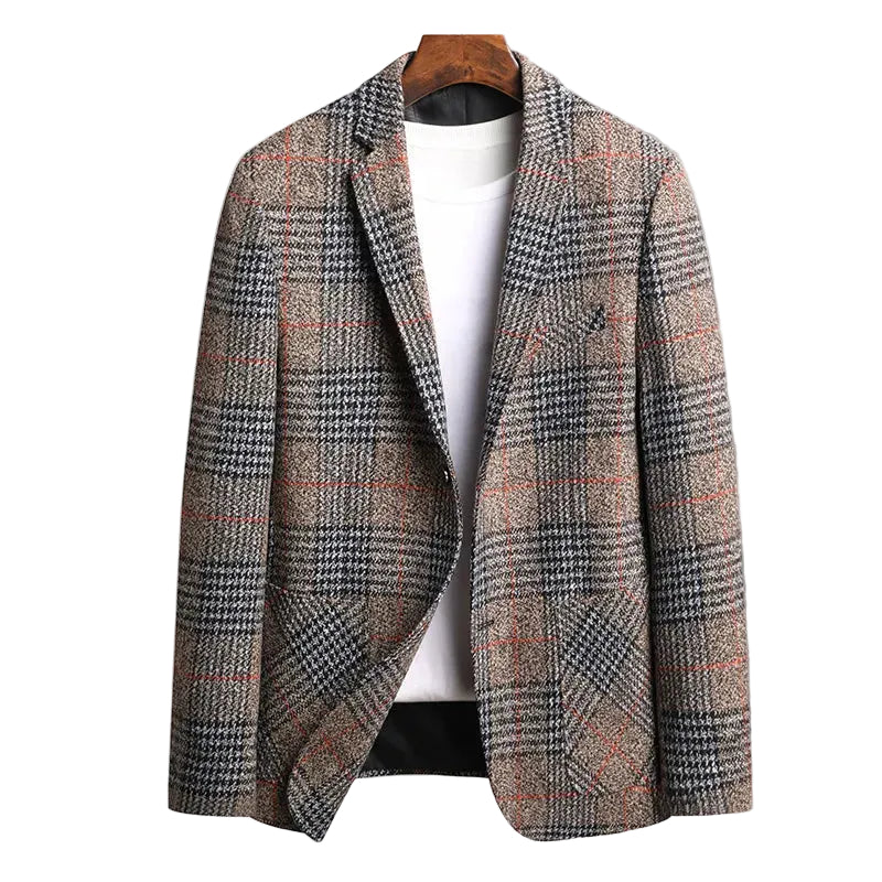 Heren Sportjas Geruite Stijl 0