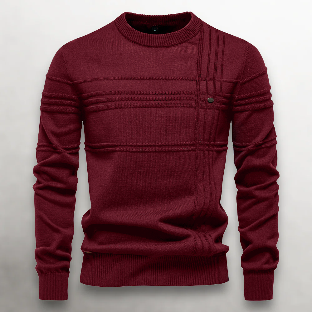 Heren Sweater Gebreid met Structuurpatroon 4