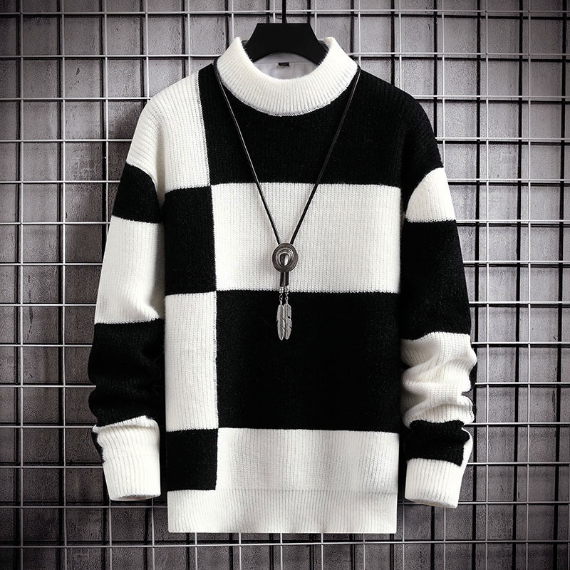 Heren Sweater Met Ruitpatroon en Nephals 1