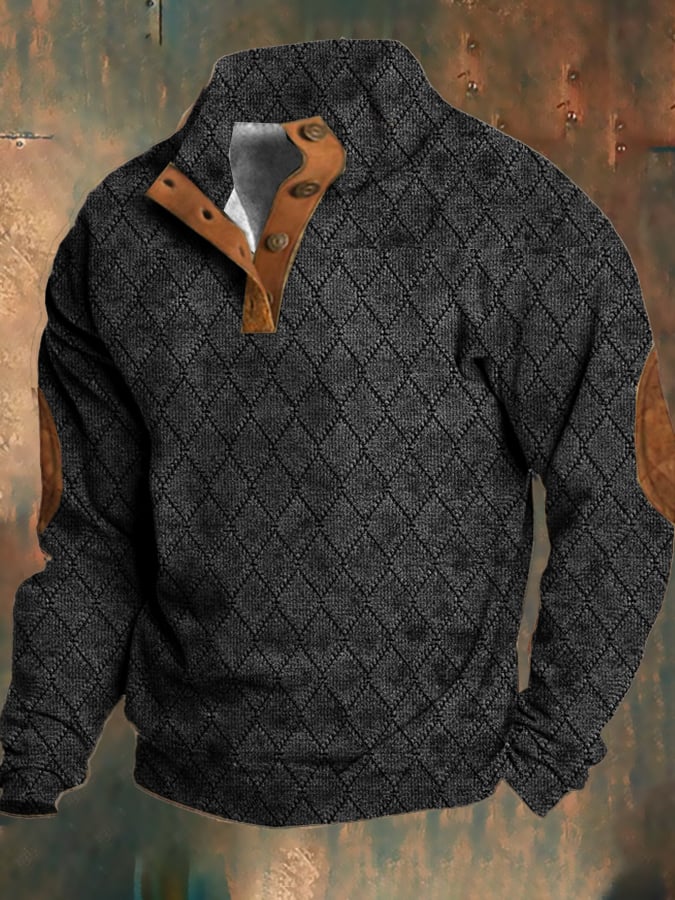 Heren Sweater Retro Casual Katoen-Polyester Mix 0