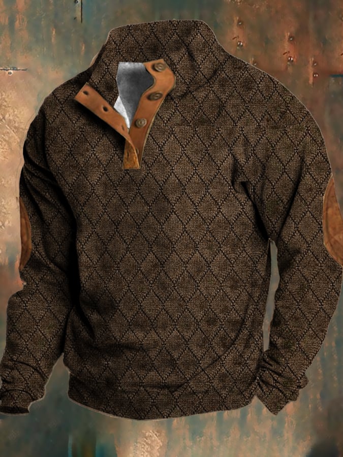 Heren Sweater Retro Casual Katoen-Polyester Mix 2