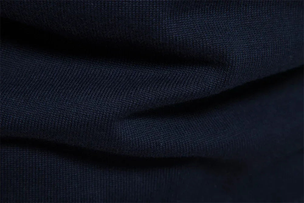 Heren Sweater met Kwartrits en Gestreept Ontwerp 8