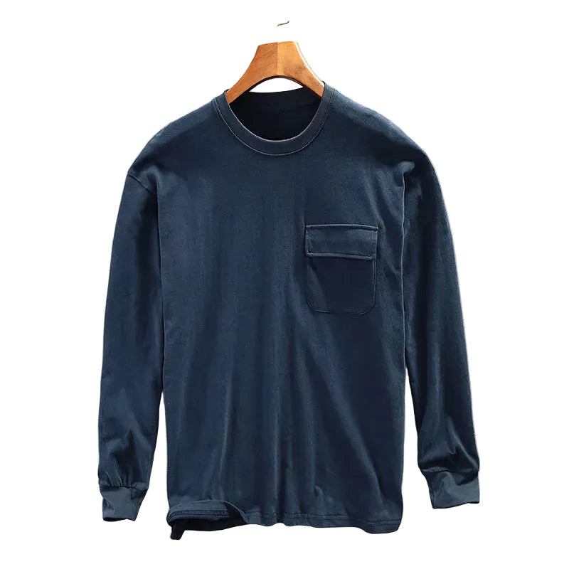 Heren Sweatshirt Casual met Borstzak 0