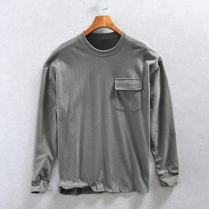 Heren Sweatshirt Casual met Borstzak 1