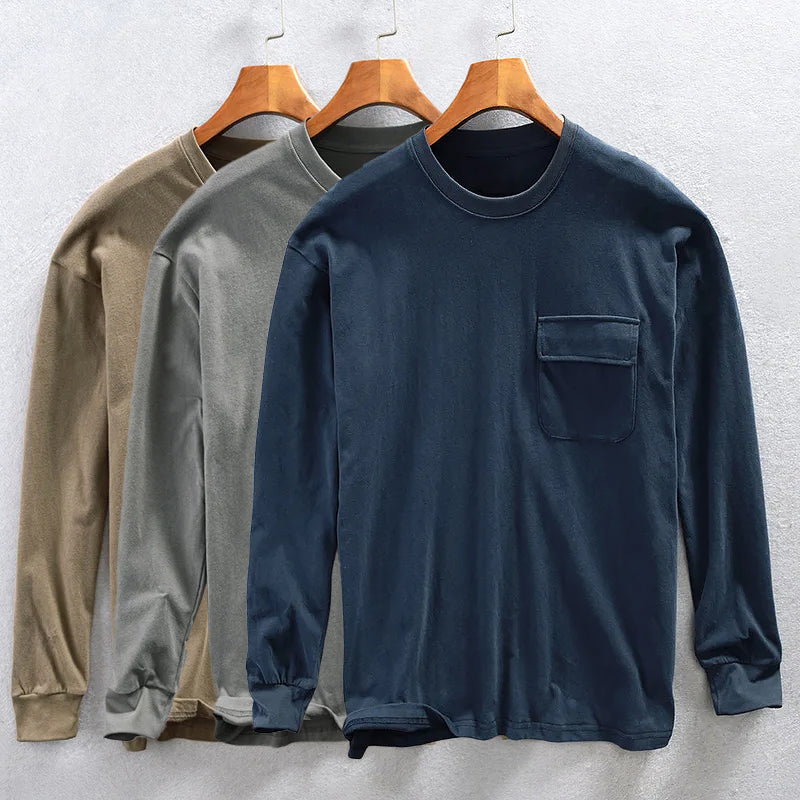 Heren Sweatshirt Casual met Borstzak 3