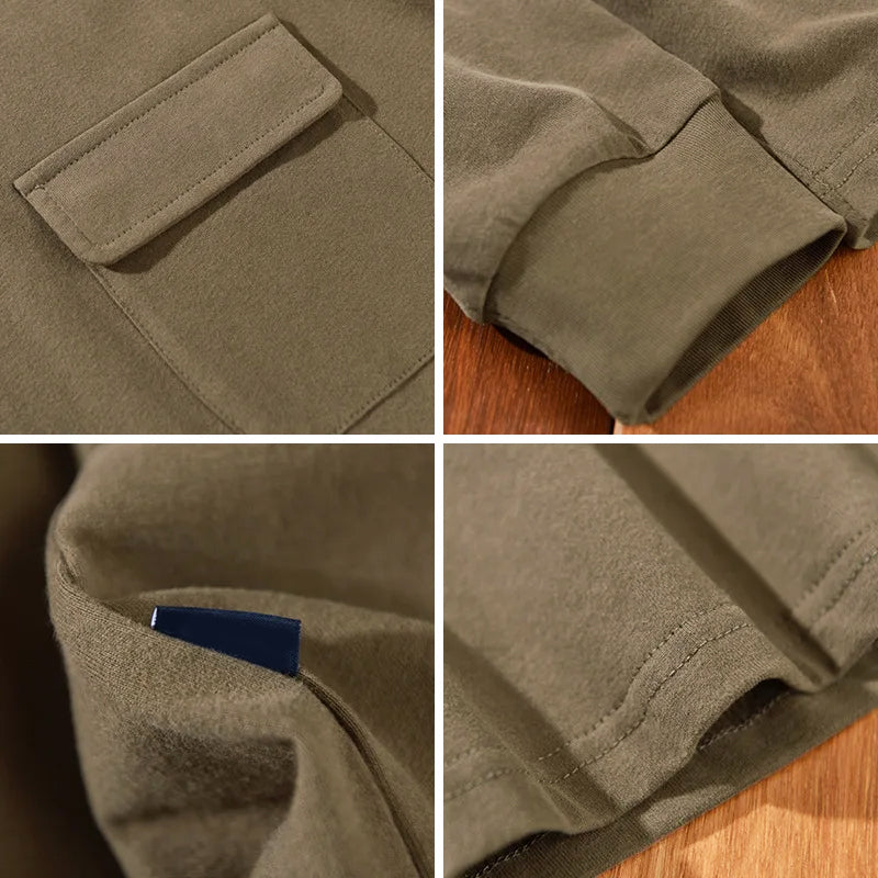 Heren Sweatshirt Casual met Borstzak 5